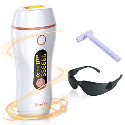 Epilatore Luce Pulsata, Luce Pulsata Professionale Permanente Dispositivo con 990.000 Impulsi Luminosi e 5 Livelli di Energia, 2 Modalità per Donna e 