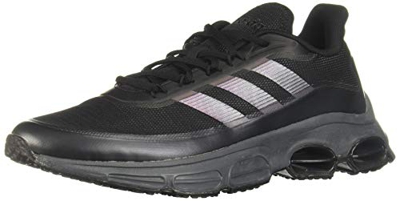 adidas QUADCUBE, Scarpe da Corsa Uomo, Core Black Core Black Signal Coral, 46 EU