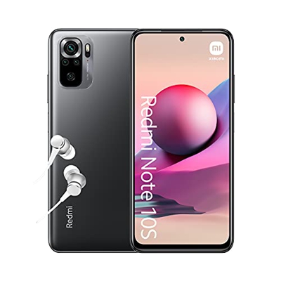 Xiaomi Redmi Note 10S - Smartphone 6GB+64GB, 6.43” AMOLED DotDisplay, MediaTek Helio G95, 64MP Quad Camera, 5000mAh, Onyx Gray (Official Version+2 Yea