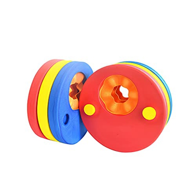 6pcs Banda a float a braccio rotondo EVA Bande di Braccioli fissa combinata in EVA Bande del braccio di nuoto Strumenti di Aid float per bambini Rosso