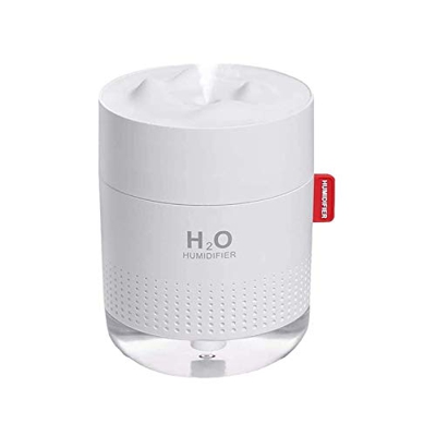 Mini Umidificatore ad Ultrasuoni 500ML, Umidificatore d'aria Silenzioso con Luce Notturna per Camera da Letto, Ufficio, Stanza del bambino, Soggiorno,