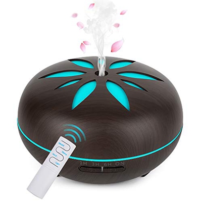 Diffusore di Oli Essenziali 550 ML, GeeRic Ultrasuoni Umidificatore Diffusore di Aroma Diffusori Oli Profumati Nebulizzator per Oli Essenziali Silenzi