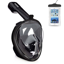 Emsmil Maschera da Snorkeling 180 Panoramici Full Face Respirazione Libera Maschere Subacquee Anti-Appannamento Anti Infiltrazioni Sacchetto Impermeab características