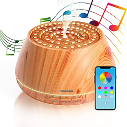 YOUNGDO 400ml Diffusore Aroma Colosseo con Altoparlante Stereo, Colosseo Romano Design Diffusore di Oli Essenziali ad Ultrasuoni con Bluetooth e App en oferta