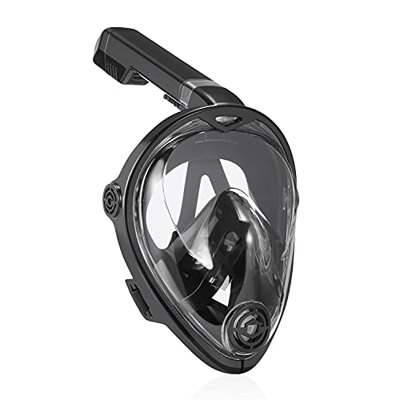 YOOKEA Maschera Subacquea CO2 Sicura, Visuale Panoramica 180° Design Pieghevole con Sistema di Respirazione Separato, Anti-Appannamento Anti-Perdite, 