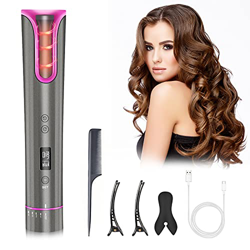 Arricciacapelli Automatico Senza Fili, IVEOPPE Ferro Arricciacapelli Professionale Rotante Multifunzione con Antiscottatura,Ricarica USB Ferro Capelli características