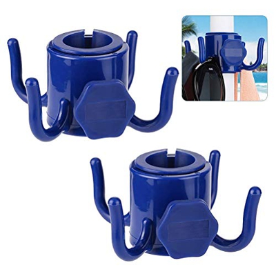 Peahop Gancio per ombrellone, 2 Pezzi Gancio per ombrellone da Spiaggia Gancio per ombrellone in plastica per Asciugamani Cappelli Borse per Abiti
