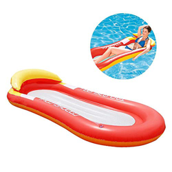 Tofree - Poltroncina galleggiante gonfiabile con fondo in rete, tappetino da spiaggia o materassino ad acqua galleggiante, red precio