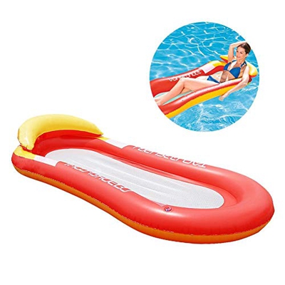 Tofree - Poltroncina galleggiante gonfiabile con fondo in rete, tappetino da spiaggia o materassino ad acqua galleggiante, red