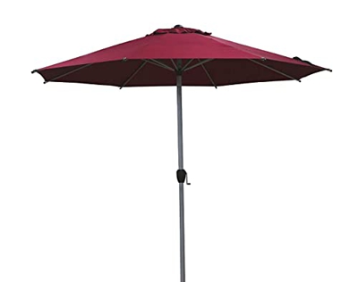 SORARA Lyon Ombrello, Rosso, Ø 300 cm, Inclinabile