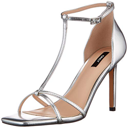 ONLY ONLALYX-5 PU T-Bar Heeled Sandal, Tacco Uomo, Argento, 38 EU en oferta