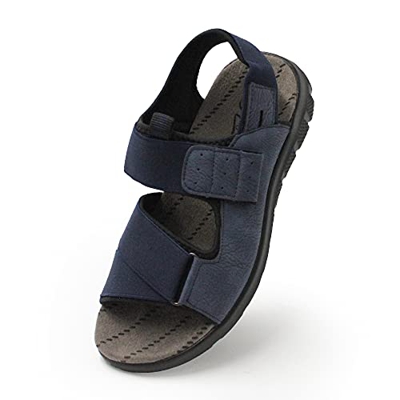 Jomix Sandali Uomo Donna Estivi Suola Antiscivolo in Gomma Tomaia in Ecopelle Mare Spiaggia Scarpe Estate SU0255 (03 Blu, 43)