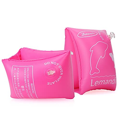 GUBOOM Braccioli Bambini, Modello Delfino Bracciali Gonfiabili da Nuoto 1 2 3 4 5 6 anni, Arm Bands, Braccioli per Piscina, Anello di Nuoto Galleggian
