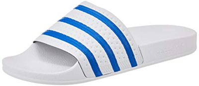 adidas Adilette, Scarpe da Ginnastica Uomo, Ftwr White/Glory Blue/Ftwr White, 43 EU