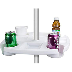Vassoio per ombrellone da spiaggia con portabicchieri per dispositivi mobili e vassoio per snack per patio, giardino, piscina, spiaggia, ombrello roto características