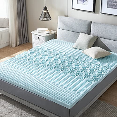 RECCI 6 cm di altezza, 5 zone, 160 x 190 cm, durezza H3, in schiuma viscoelastica per materassi e letti a molle, topper in gel Memory Foam [160 x 190 