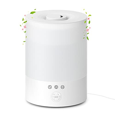 Umidificatore ad Ultrasuoni Maxcio, Nebbia Regolabile, Funzione Timer, Humidifier Super-Silenzioso 28dB, Sicuro per Bambini, 2,5L, Umidificatore Piant