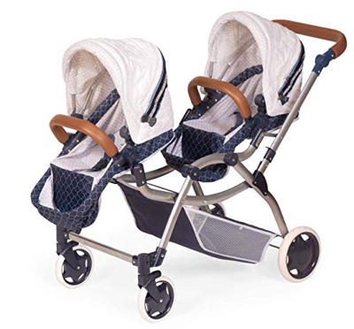 Passeggino per Bambole Gemellare Pieghevole Classic Romantic 80337