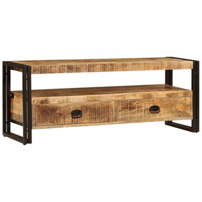 Mobile Porta Tv 120x35x45 Cm Legno Massello Di Mango