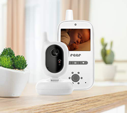 reer BabyCam 80420 - Videocamera per bambini, portata 300 m, grandangolo a 50 gradi, display TFT da 2,4", colore: Bianco precio