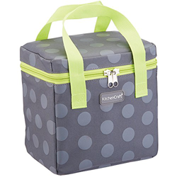 Kitchen Craft Small Lunch-Borsa Termica per Il Pranzo, 4,9 l, Colore: Grigio/Lime, Tessuto, Multicolore, 14 x 20 x 20 cm en oferta
