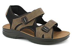 Ryan Sandalo Uomo Con Doppio Strappo Regolabile Super Flessibile e Leggero Tacco 3,5 Cm Articolo RY-25 (Testa Di Moro, numeric_43) precio