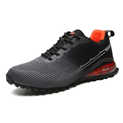 Eisrumu Scarpe da Trail Running Uomo Scarpe da Corsa Trekking Montagna Leggere e Traspiranti Sneakers da Esterno Grigio Nero 44EU precio