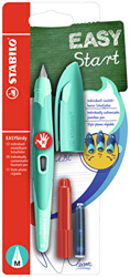 Penna Stilografica Ergonomica - STABILO EASYbirdy Pastel Edition in Verde Pastello/Verde Acqua - per Destrimani - Punta Standard - Pack da 1 - Cartucc en oferta