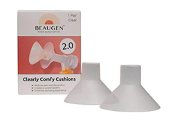 Inserti per tiralatte BeauGen Clearly Comfy 2.0 - Inserti a flangia morbidi, elastici, trasparenti e confortevoli per un comfort e una vestibilità mig en oferta