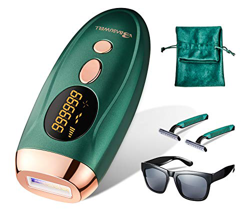 IPL Dispositivo di depilazione per il corpo e il viso, depilazione permanente con schermo LCD, per l’uso a casa per donne e uomini, 999,999 flash, ada características