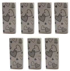 UMIDIFICATORE IN CERAMICA GRANDE CON DECORO CUORI 20cm ART.668654 en oferta