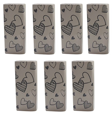 UMIDIFICATORE IN CERAMICA GRANDE CON DECORO CUORI 20cm ART.668654