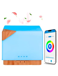 Umidificatore di oli essenziali, diffusore di aromi a ultrasuoni, 700 ml, compatibile con Alexa e Google Home, Multicolore, deodorante, aromaterapia en oferta