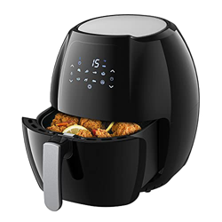 7L Friggitrice ad Aria, 1800W Friggitrice aria riscaldamento rapido con Touch Screen LED, 7 Programmi, Controllo del Tempo/Temperatura Regolabile per  en oferta