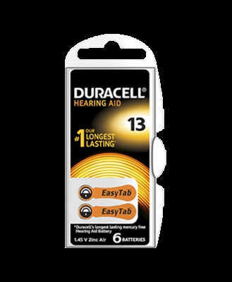 Duracell Easy Tab 13 Colore Arancio Batterie Per Apparecchi Acustici