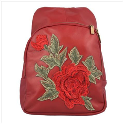Zaino In Pelle - Rosso en oferta