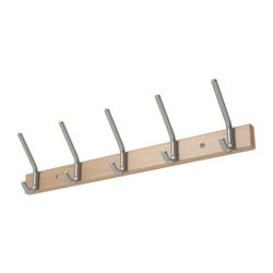 Appendiabiti da parete, profilo in legno, faggio 9 cappello / 9 lunghezza cappotto: 1300 mm, distanza ganci 150 mm en oferta