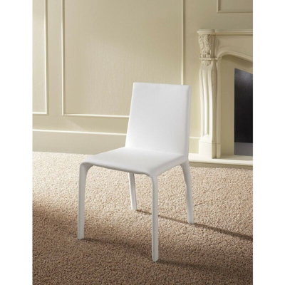 Sedia Dely set da 2 in similpelle bianca