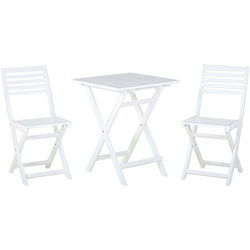 Set da giardino in legno bianco FIJI en oferta