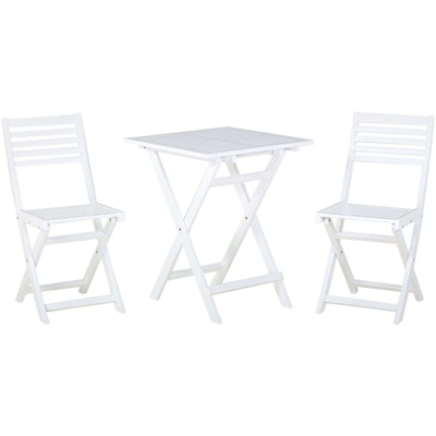 Set da giardino in legno bianco FIJI