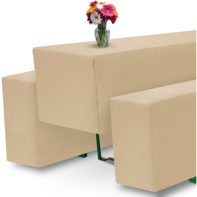 Tovaglia per Ristorante birreria Pizzeria Basic M - con 2 Fodere copripanca - per Feste ricevimenti Catering Ecru, 70cm - Beautissu