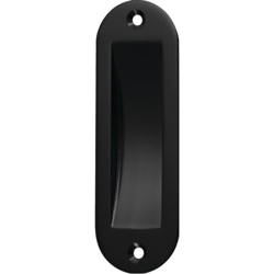 Maniglia Porta scorrevole, guscio ovale in alluminio verniciato a polvere nero 2 x D. 5 mm lunghezza 120 mm larghezza 40 mm HERMETA precio