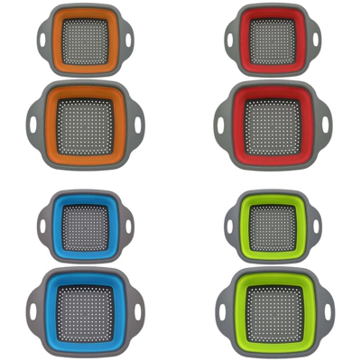 Strumenti pieghevole Colander pieghevole Frutta Pasta di verdure di lavaggio drenante carrello silicone Filtro esterno domestico da