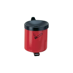 Posacenere da parete Ø110xH120mm rosso con dispositivo di ribaltamento TKG en oferta