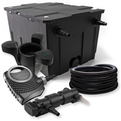 Wiltec - Set di filtri a 1 camera SunSun 60000 l 18W UVC Depuratore per stagni NEO8000 70W Pompa Tubo Skimmer en oferta