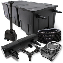 Wiltec - SunSun Set per stagni 90000l 24W depuratore per stagni NEO10000 80W pompa 25m tubo fontana en oferta