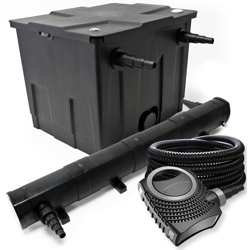 Wiltec - Il set filto bio 12000l UVC Depuratore per stagni 72W 80W Pompa Tubo Skimmer Fontana características