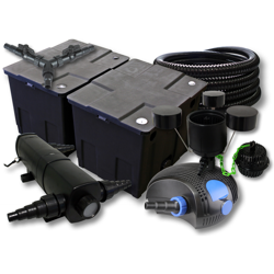 Wiltec - Set SunSun filtro per stagni a 60000l 24W Depuratore 100W ECO Pompa 25m Tubo Skimmer en oferta