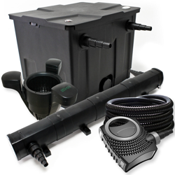 Wiltec - Il set filto bio 60000l UVC Depuratore per stagni 24W 80W Pompa 25m Tubo precio