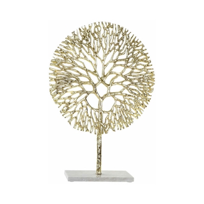 Statua Decorativa Alluminio Marmo (34.5 x 10.5 x 49 cm) - Dkd Home Decor